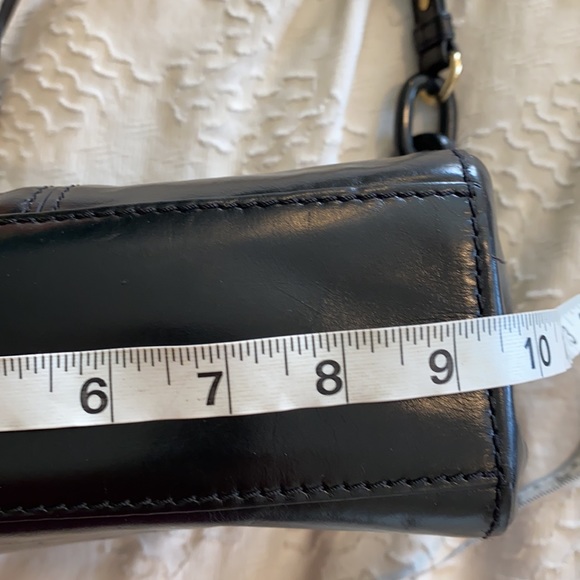 MILLY leather twist lock shoulder bag black gray gold - Picture 16 of 16